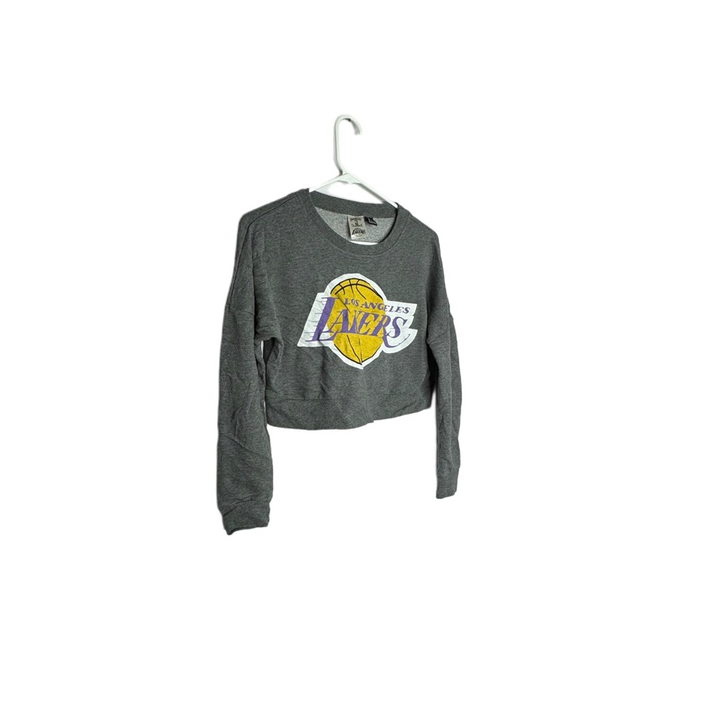 Gray Lakers Crew Neck Top